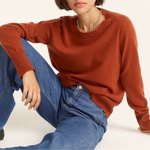 J. Crew Cashmere Rust Crewneck Sweater Size Large